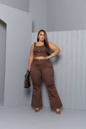 CALCA FLER MARRON 008